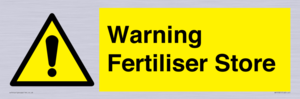 Warning Fertiliser Store